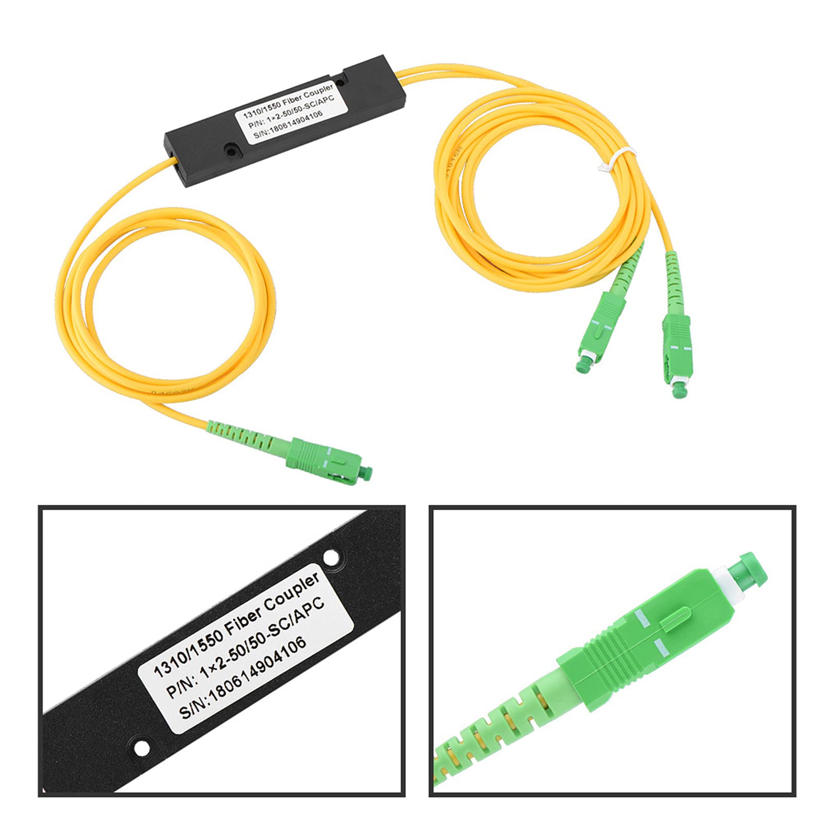 Kuuleyn 1X2 Splitter Fibra Ottica SC APC Monomodale