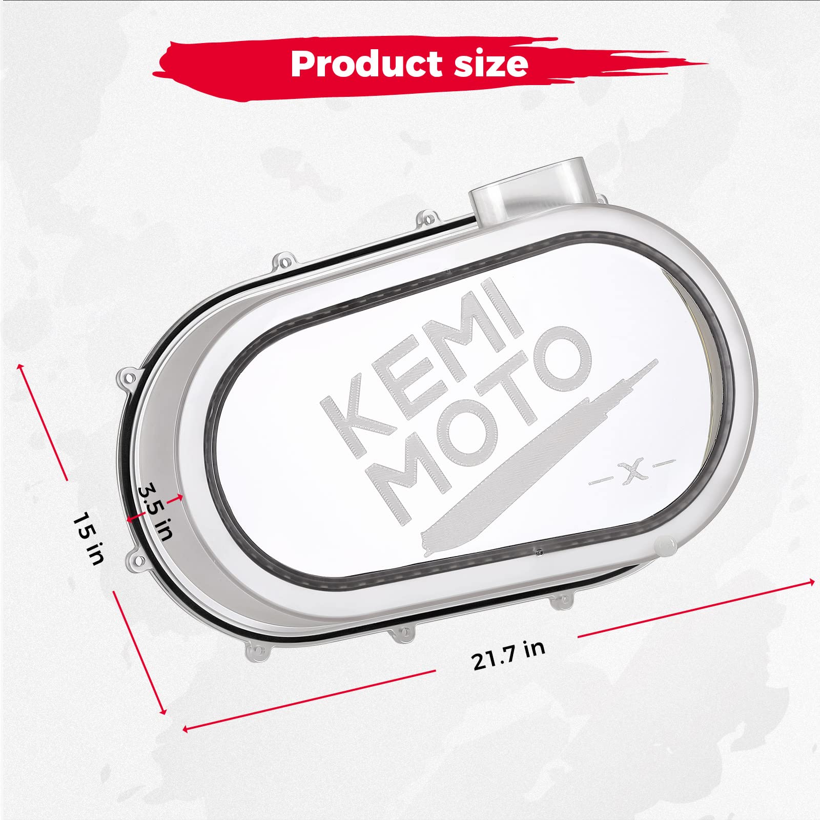 Kemimoto Maverick X3 cover frizione esterna RGB trasparente