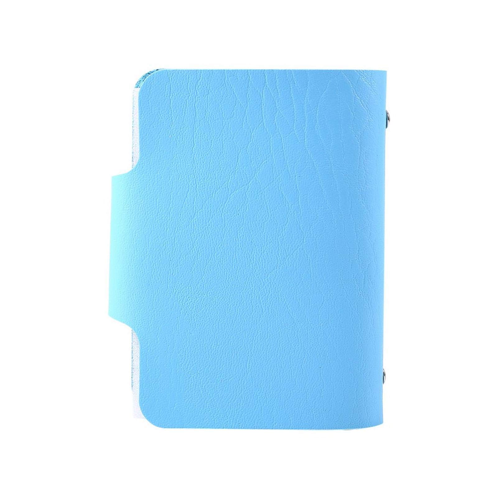 Kuuleyn porta biglietti pelle PU blu 24 carte chiusura