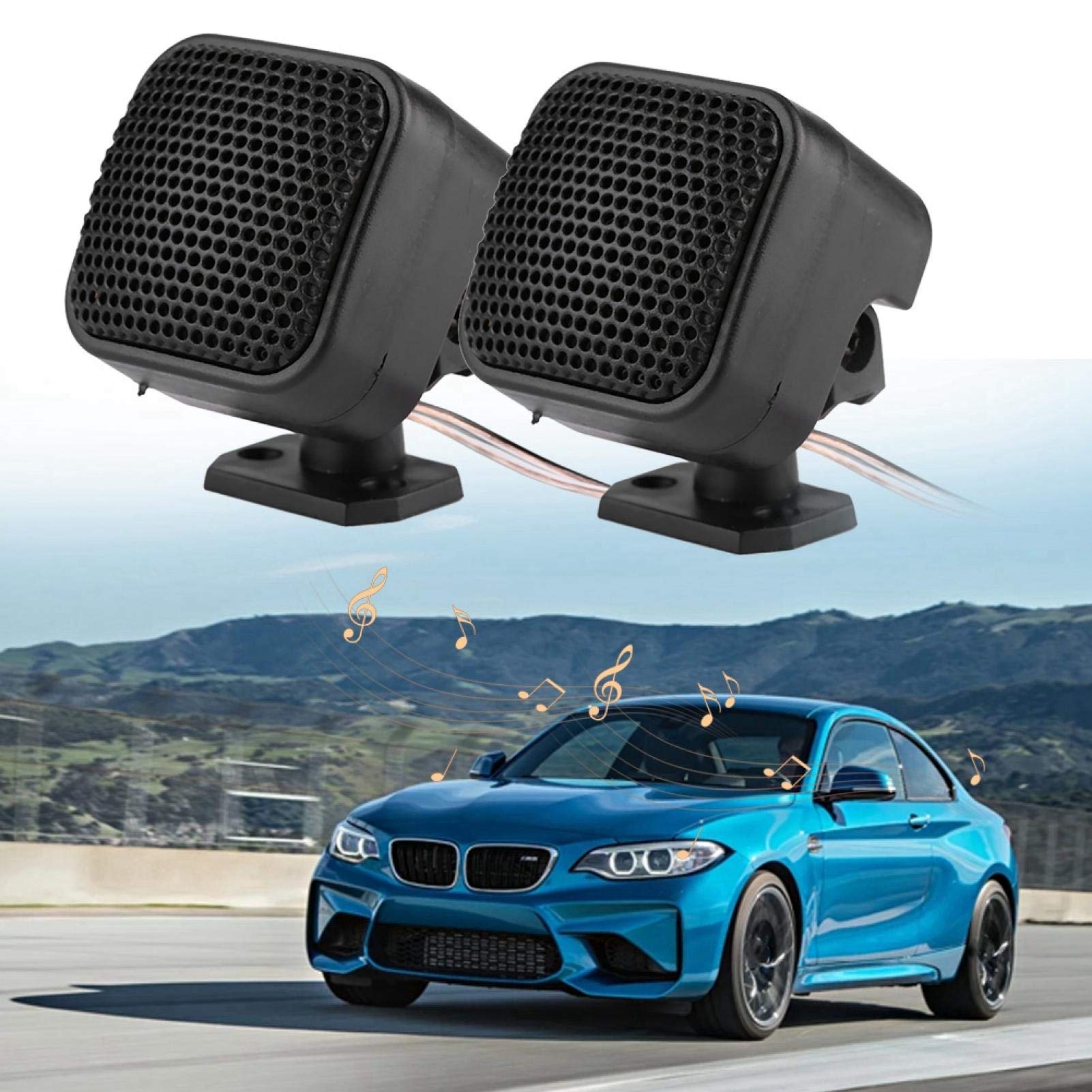 Kuuleyn Tweeter Auto Quadrati 500W 2 Pezzi Neri
