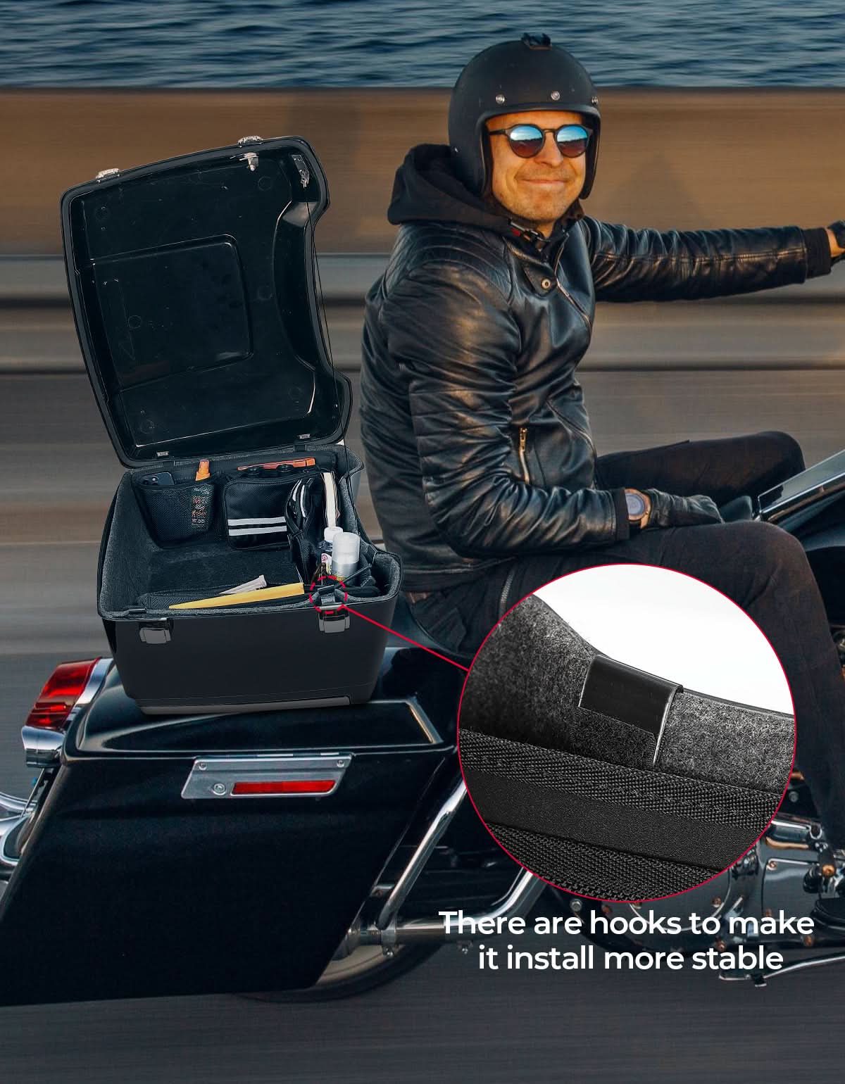 KEMIMOTO Touring Organizer bauletto moto con ganci 2014-2025