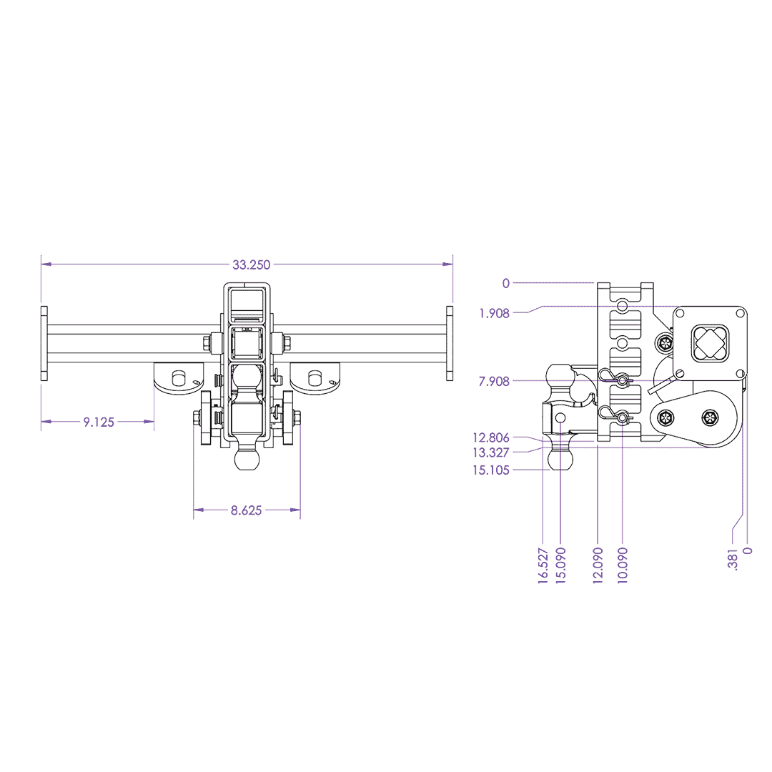 GEN-Y Hitch Traveller Gancio Traino Torsion-Flex Sottotelaio