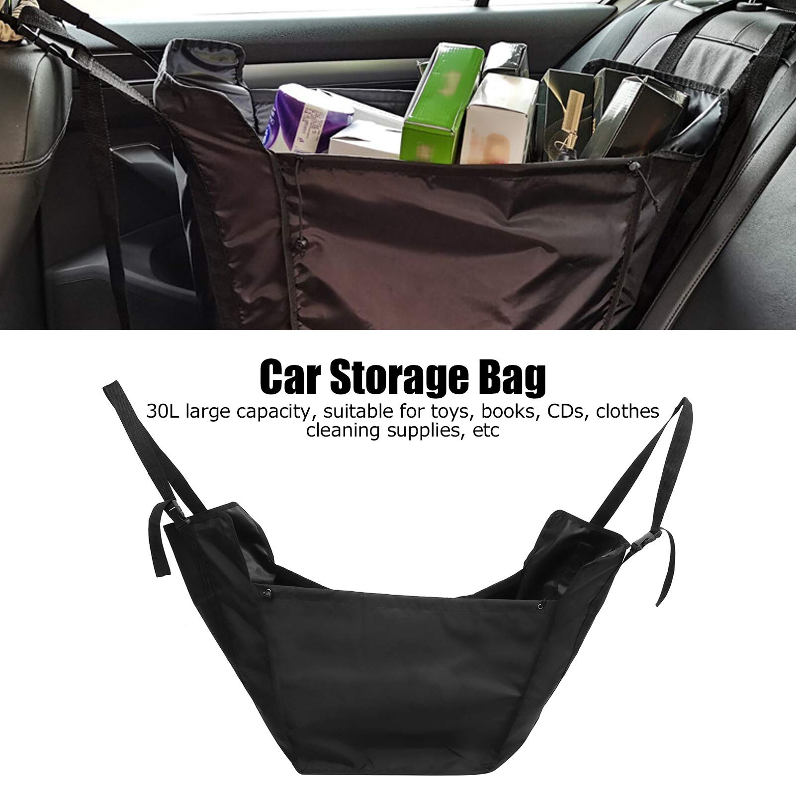 Kuuleyn Organizer Auto 30 Litri Nero Impermeabile