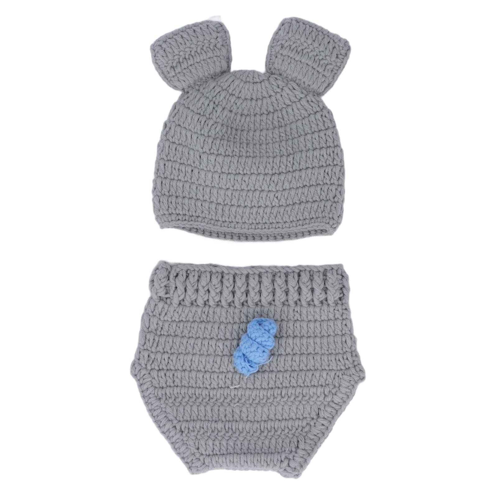 AOWINHIT Costume Foto Neonato Animali Lago Blu 0-3 Mesi 2 Pezzi