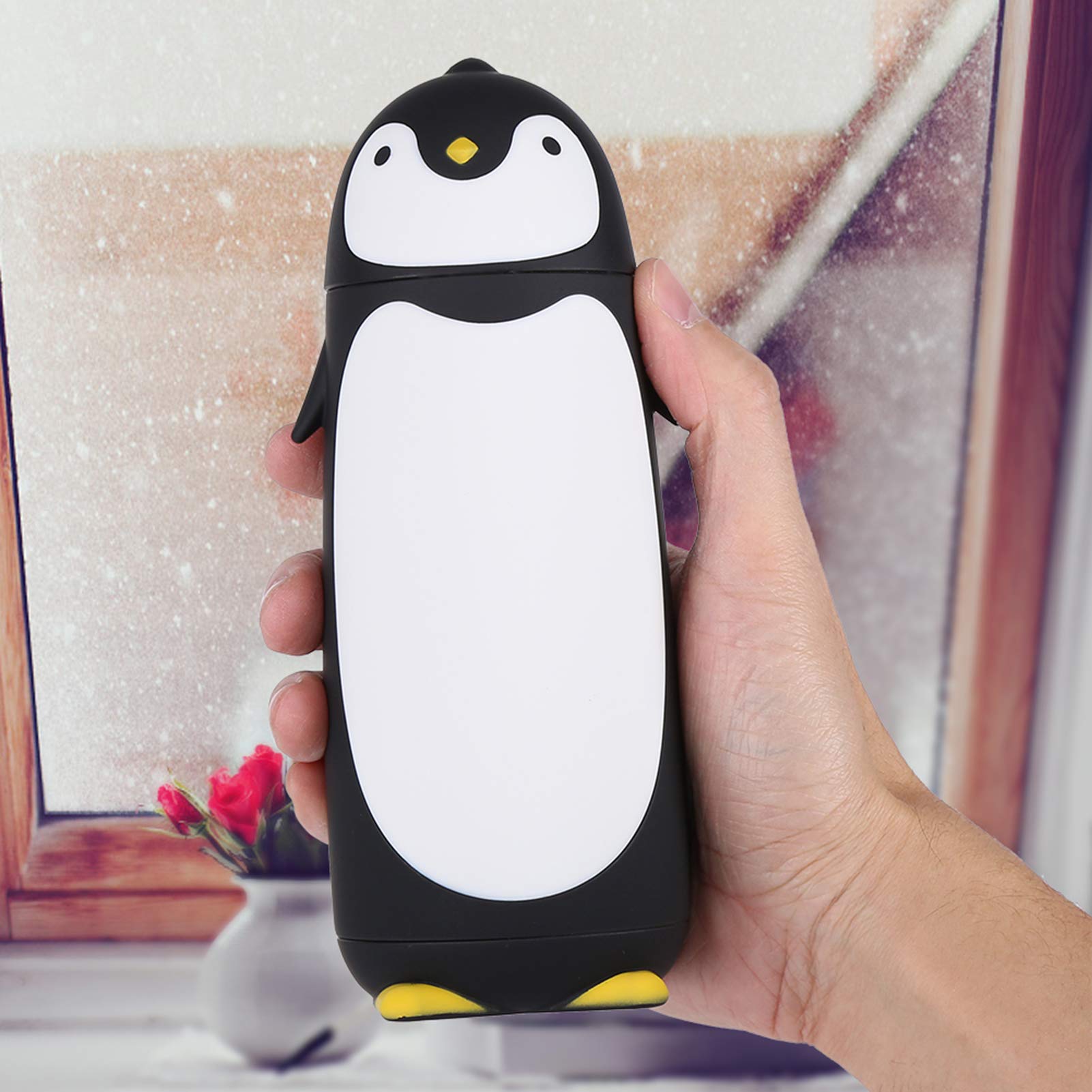 Kuuleyn Thermos Pinguino 300 ml Tazza Viaggio Nero Vetro