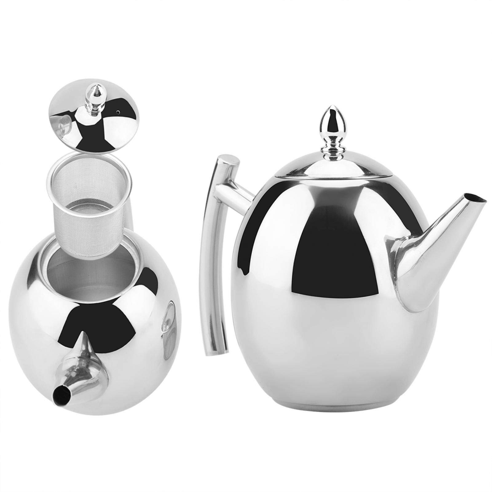 Kuuleyn teiera acciaio inox 1500ml con filtro rete
