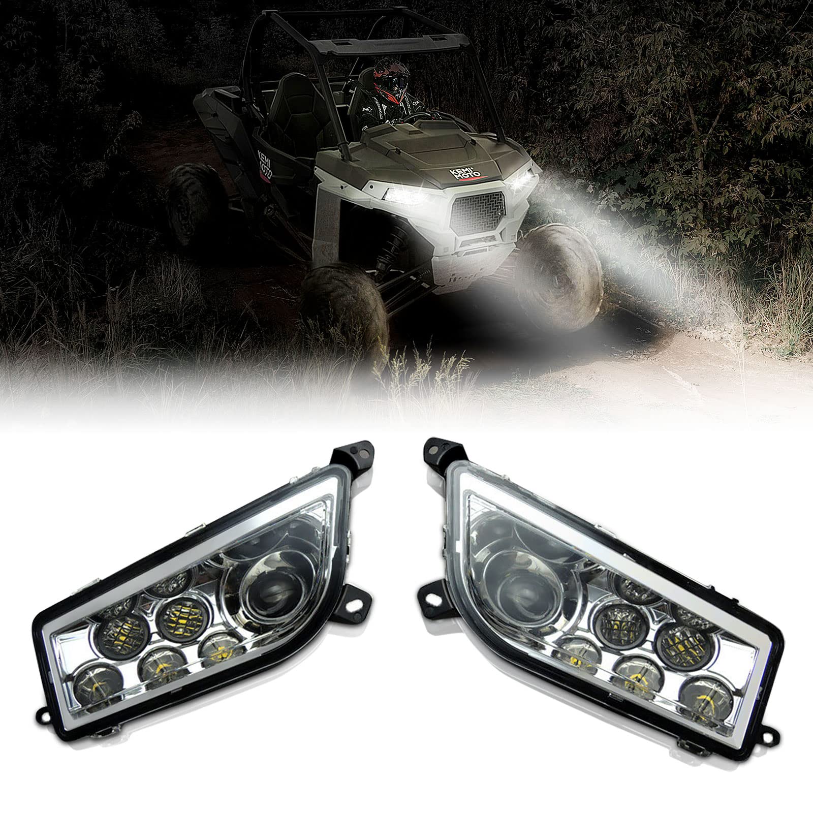 Kemimoto RZR XP 1000 fari LED anteriori coppia 30W