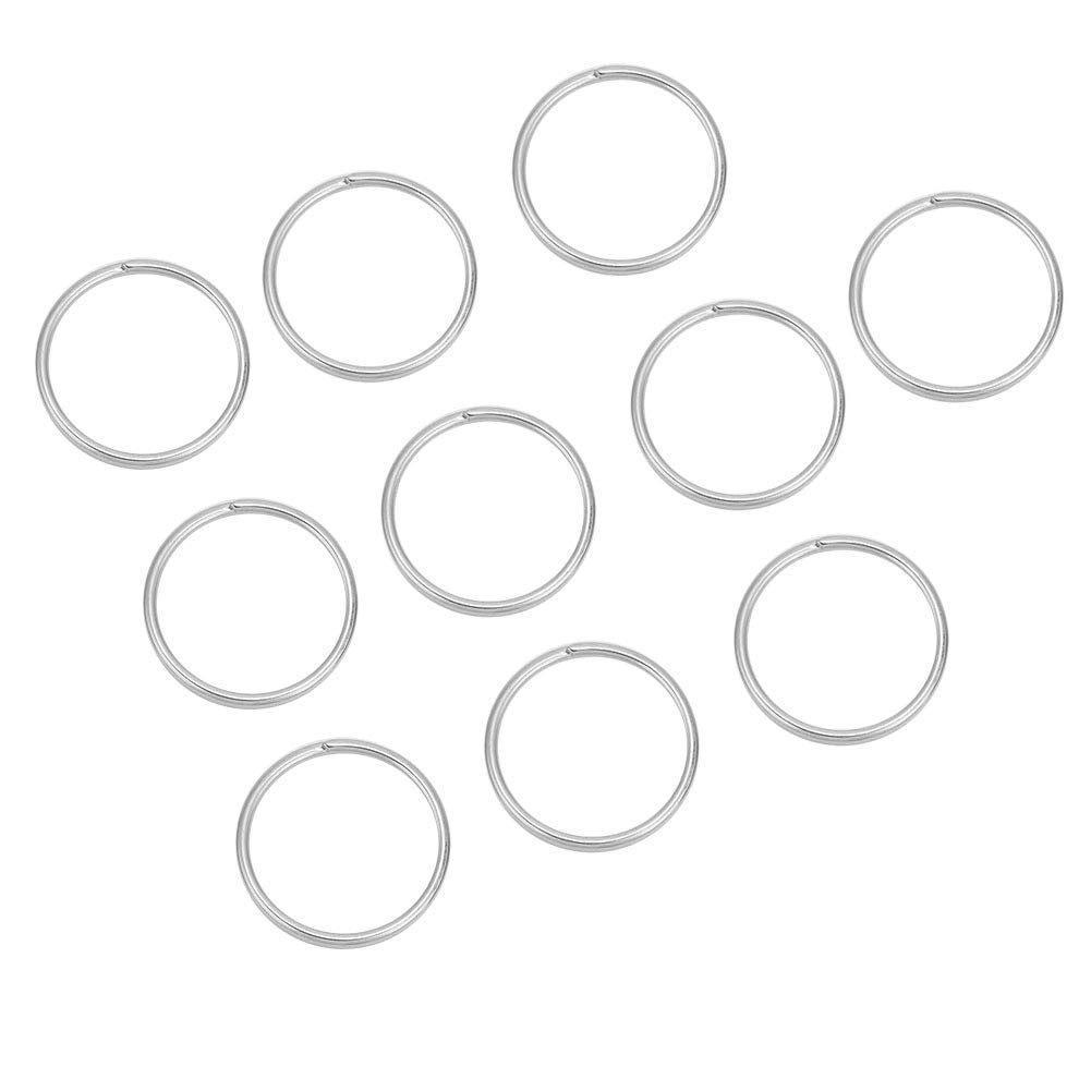 AOWINHIT Anelli portachiavi acciaio 22 mm 10 pezzi