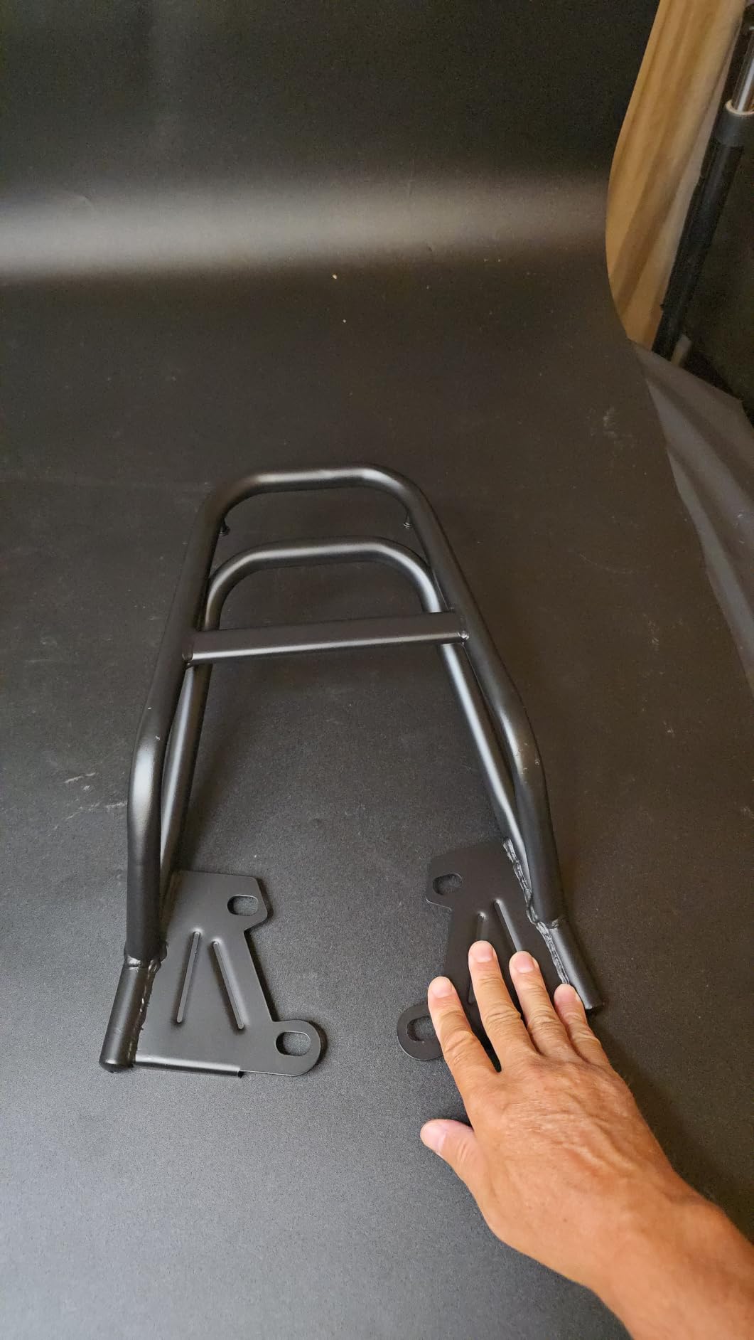AOWINHIT Portapacchi Grom MSX125 M3 Posteriore Nero Ferro