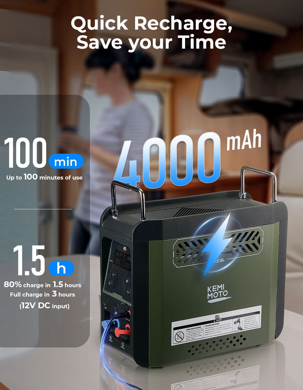 KEMIMOTO scaldabagno portatile campeggio 20000 BTU con pompa