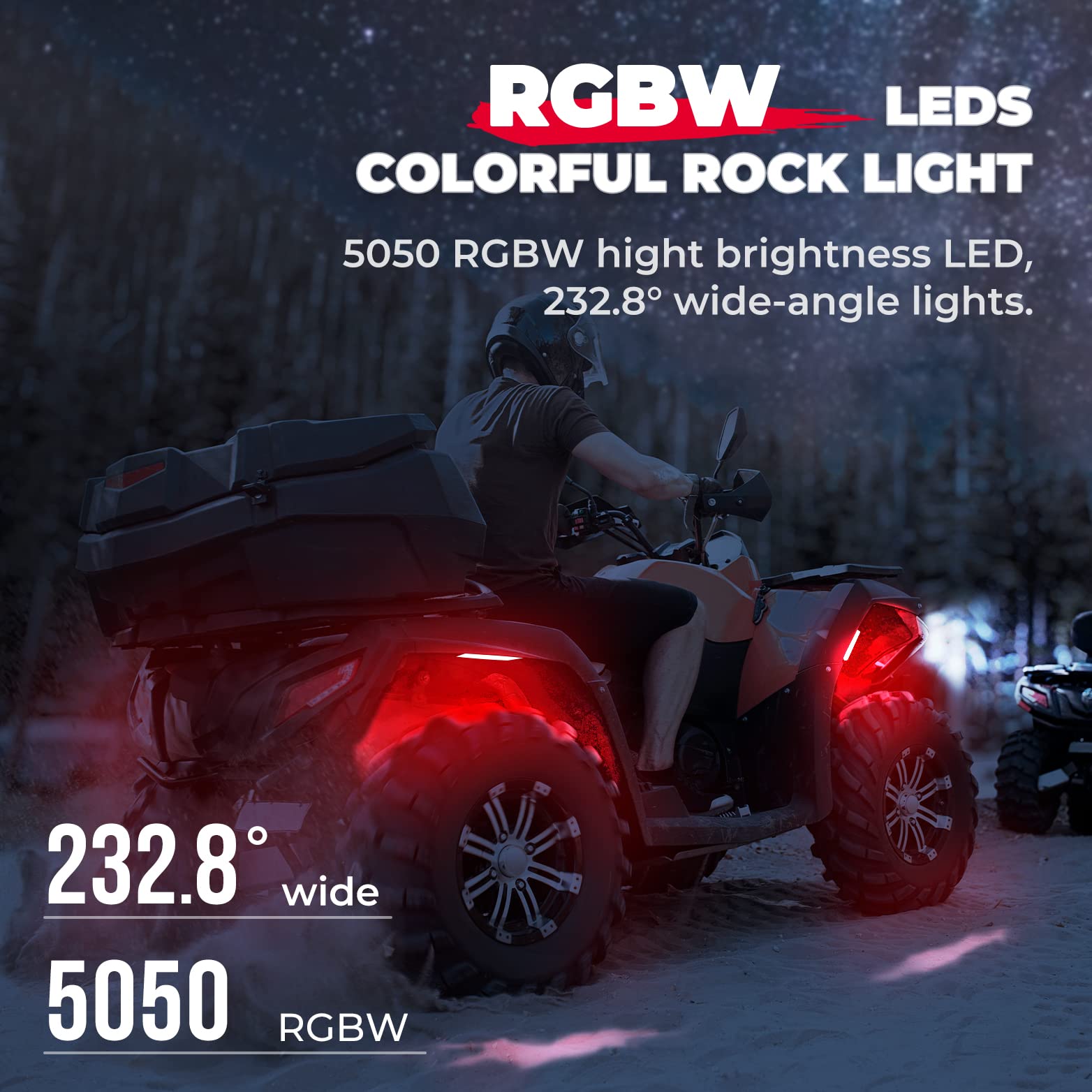 KEMIMOTO kit rock light 4Pod frusta 5FT