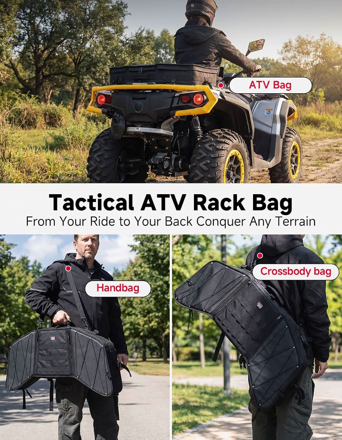 KEMIMOTO Borsa Portapacchi ATV Sportsman Impermeabile 444 mm