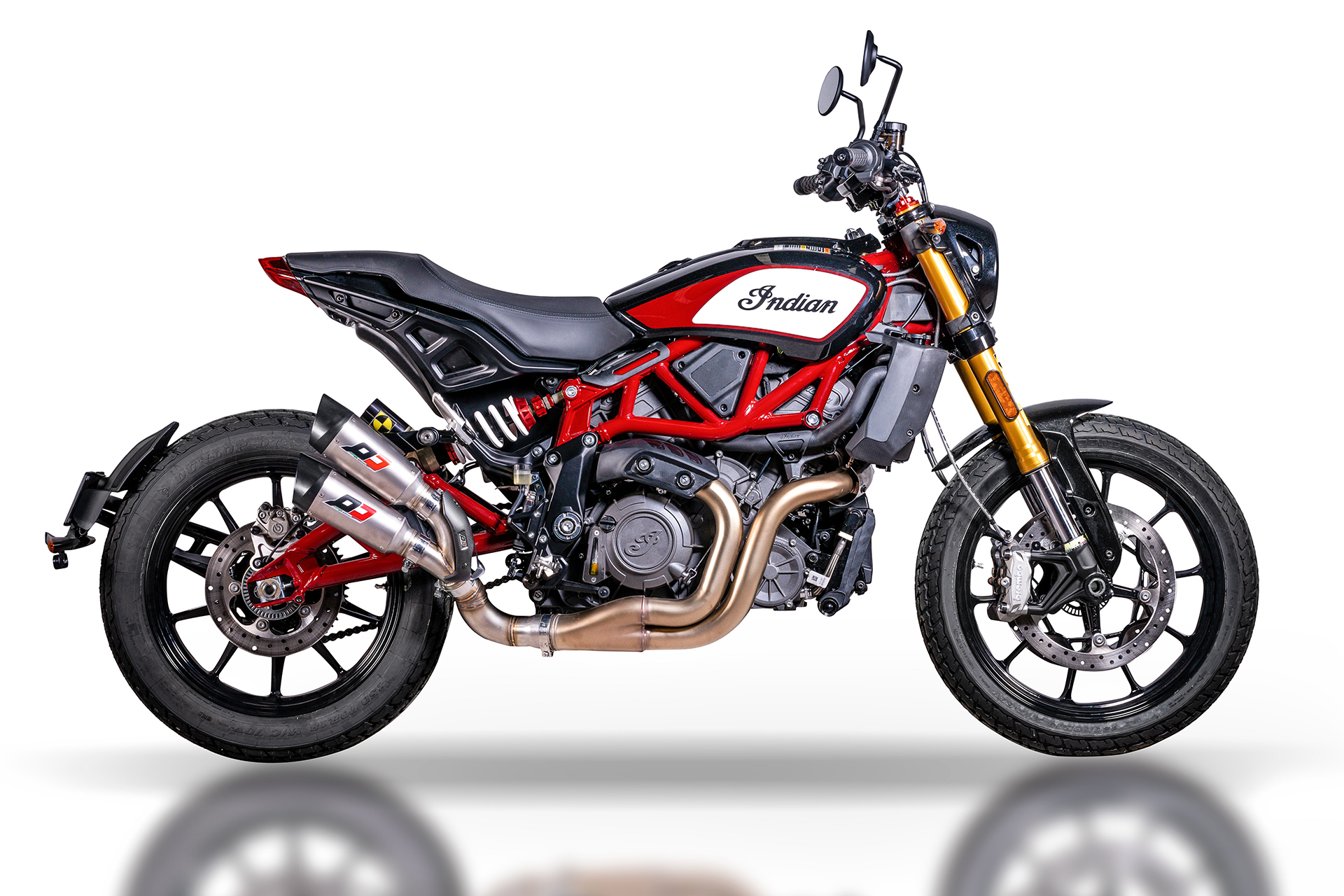 QD Exhaust Gunshot Indian FTR 1200 Scarico Titanio