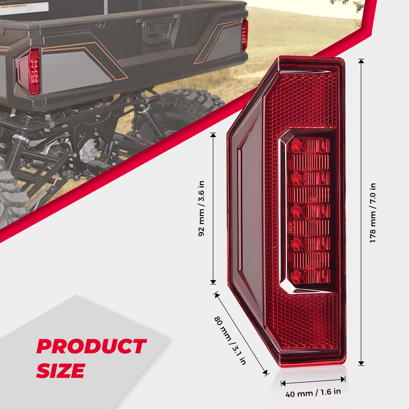 KEMIMOTO Fanale Posteriore LED Ranger General 1 pz