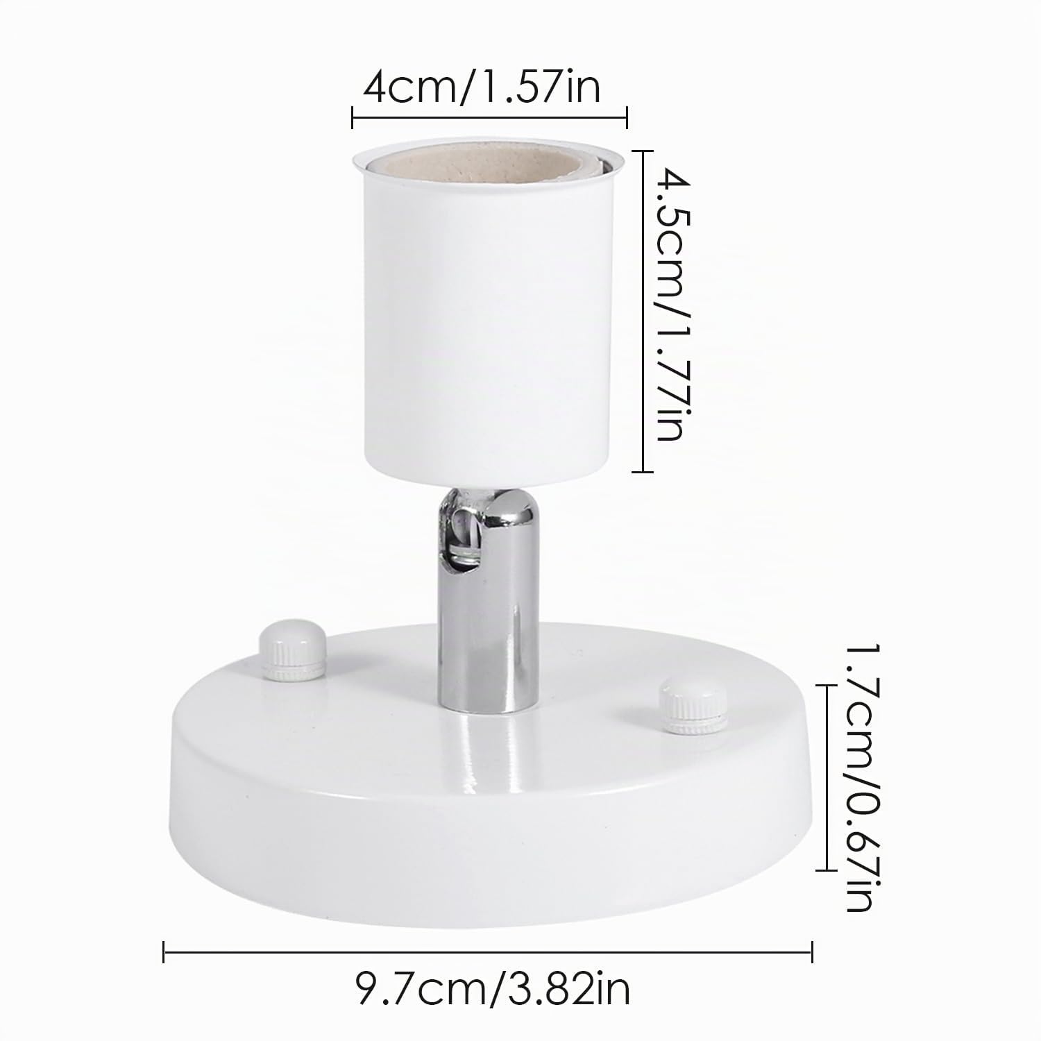 Hapivida Portalampada E27 Girevole Bianco Soffitto 180°