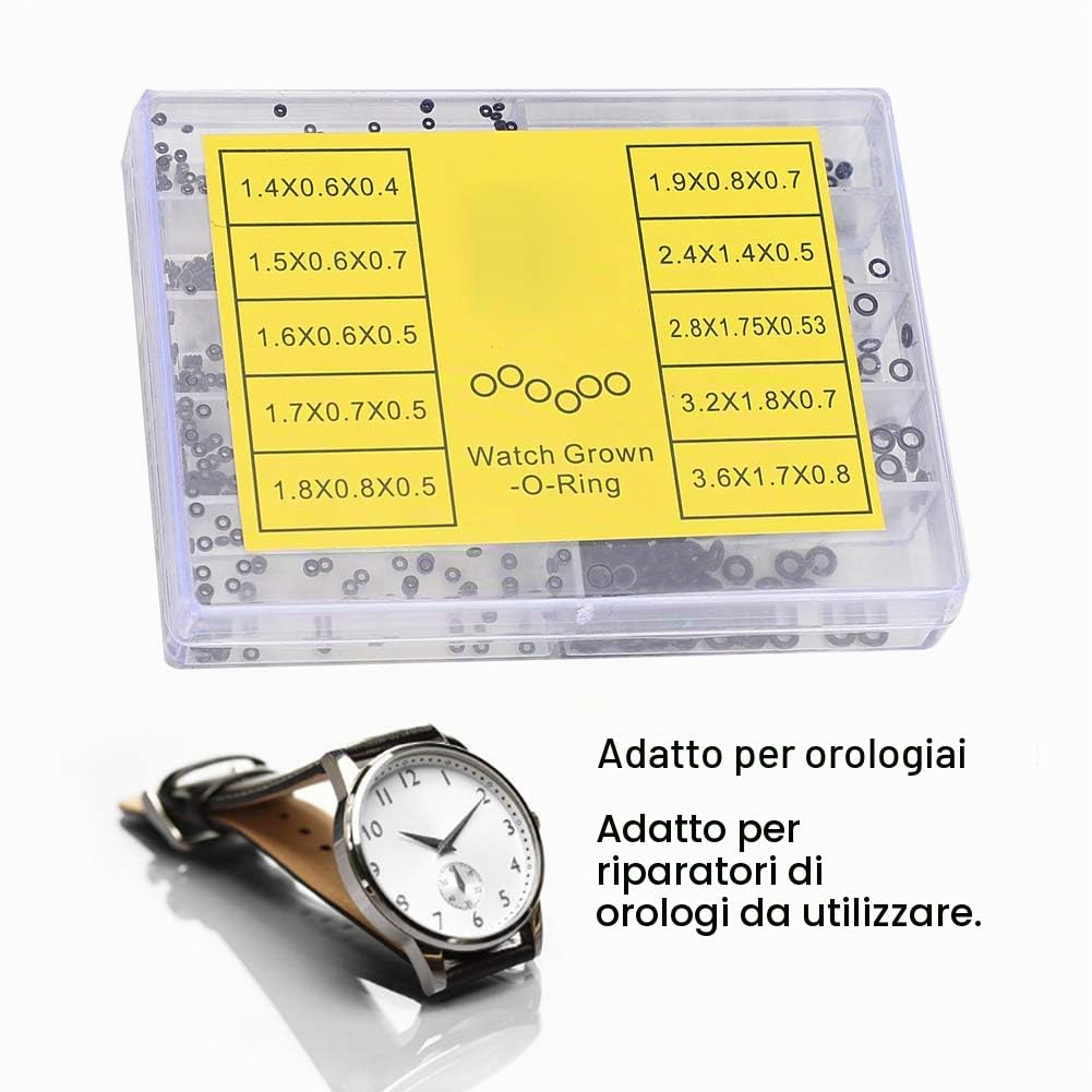 Hapivida Guarnizioni O-Ring in Gomma per Orologi 500 Pezzi