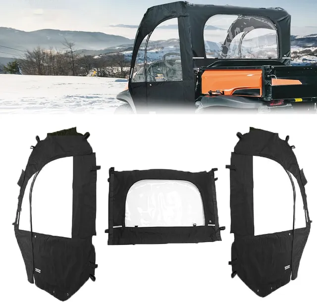 KEMIMOTO Porte Cabina Morbida Kubota RTV impermeabili
