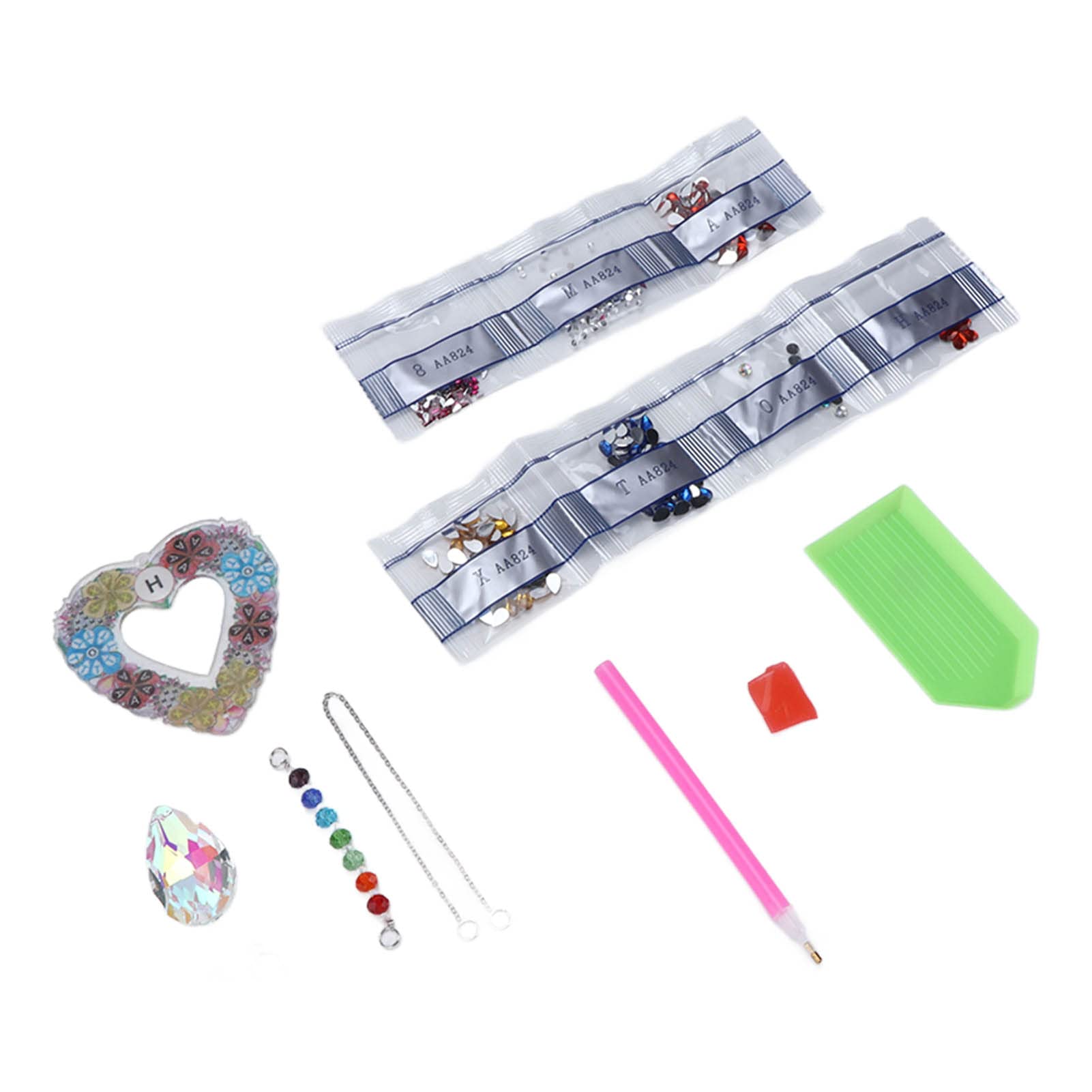 AOWINHIT Ciondolo Diamond Painting Cuore Kit Finestra Fai Da Te