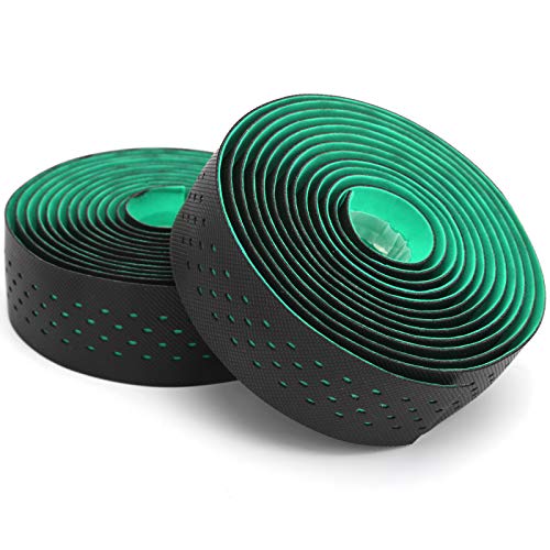 Kuuleyn Nastro Manubrio Bici 1 Paio Nero Verde Antiscivolo