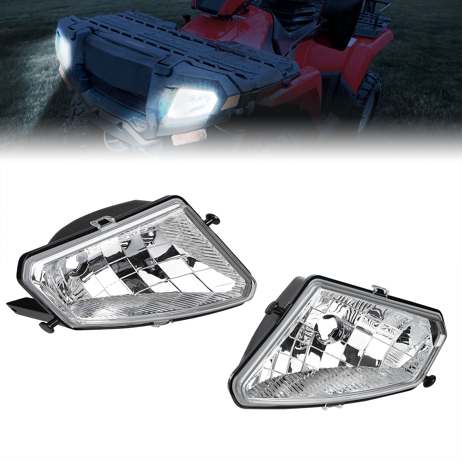 KEMIMOTO Sportsman 500 fanali anteriori IP67 senza lampadina