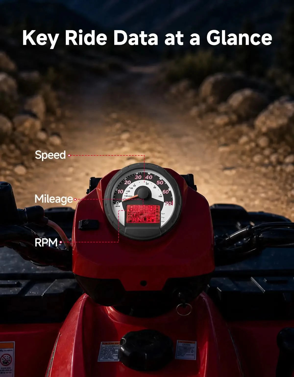 KEMIMOTO Sportsman 3280589 quadro strumenti tachimetro 0-70 mph