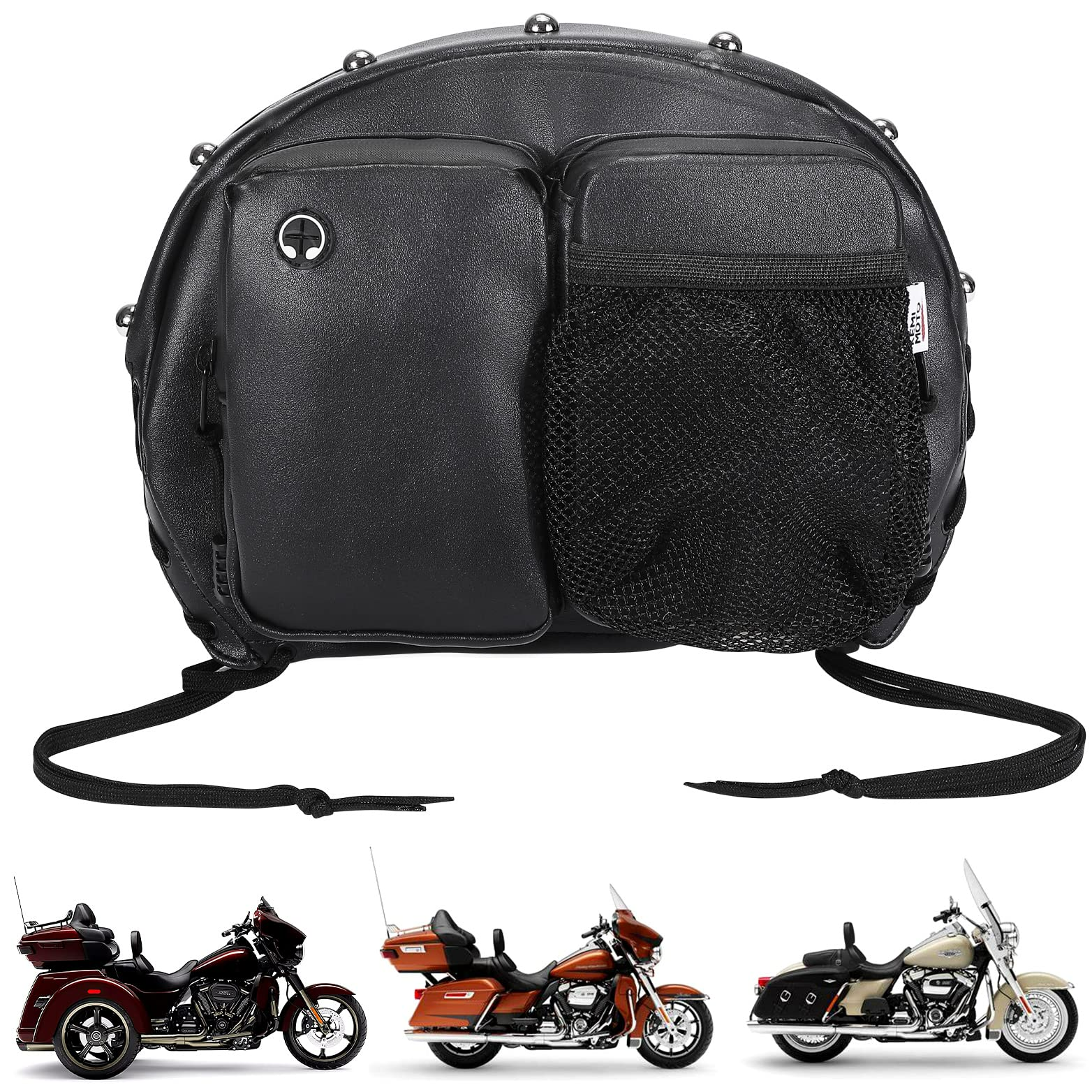 Kemimoto schienale organizer borsa moto in pelle PU