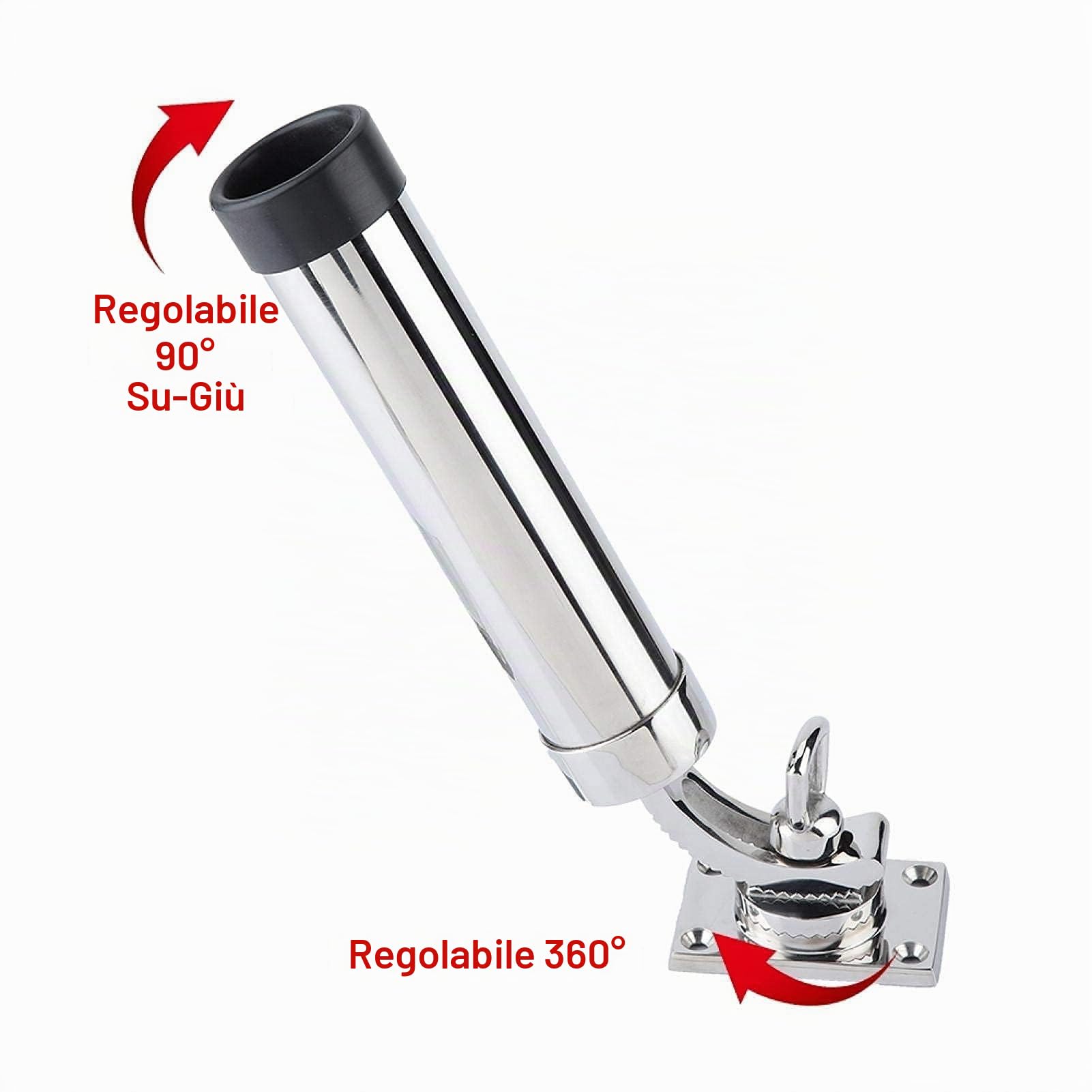 Kuuleyn portacanna barca inox 360 gradi