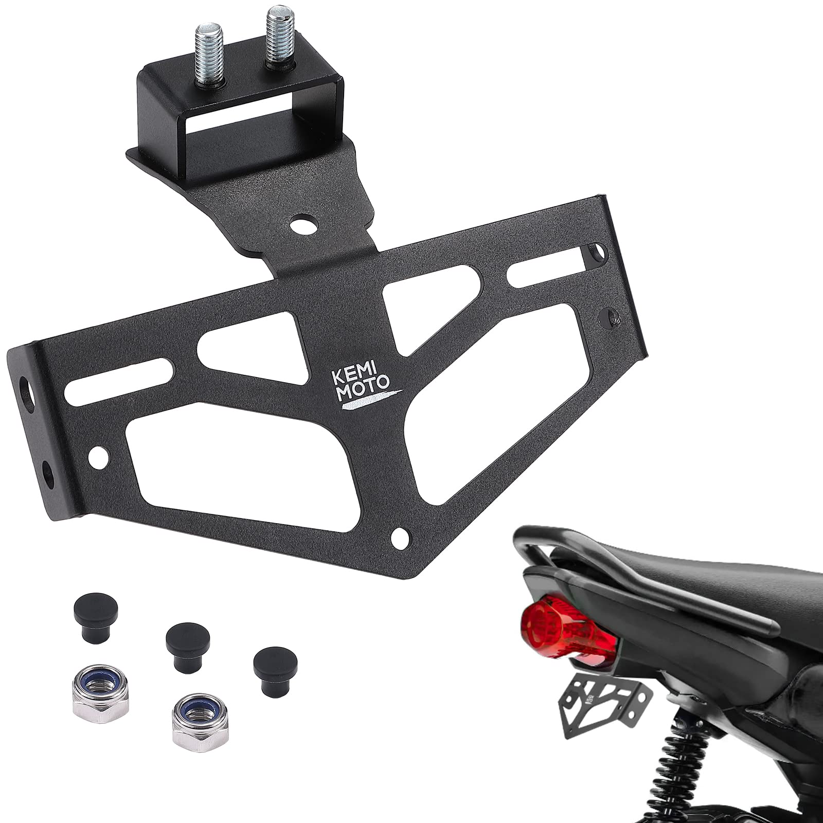 KEMIMOTO F0302-00901BK Portatarga Moto Honda Navi 2022-2023 Alluminio