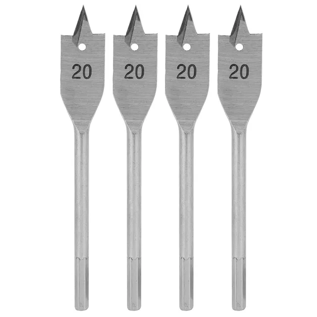 Kuuleyn Set 4 Punte a Paletta Legno 20 mm Acciaio