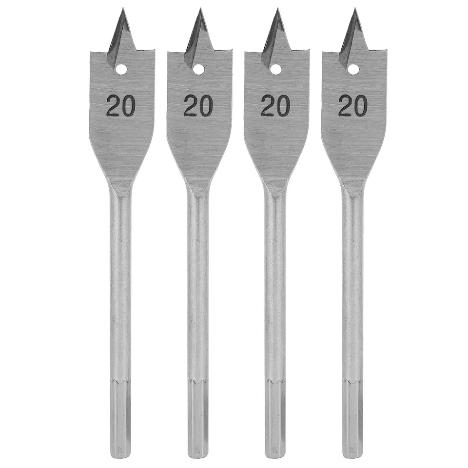 Kuuleyn Set 4 Punte a Paletta Legno 20 mm Acciaio