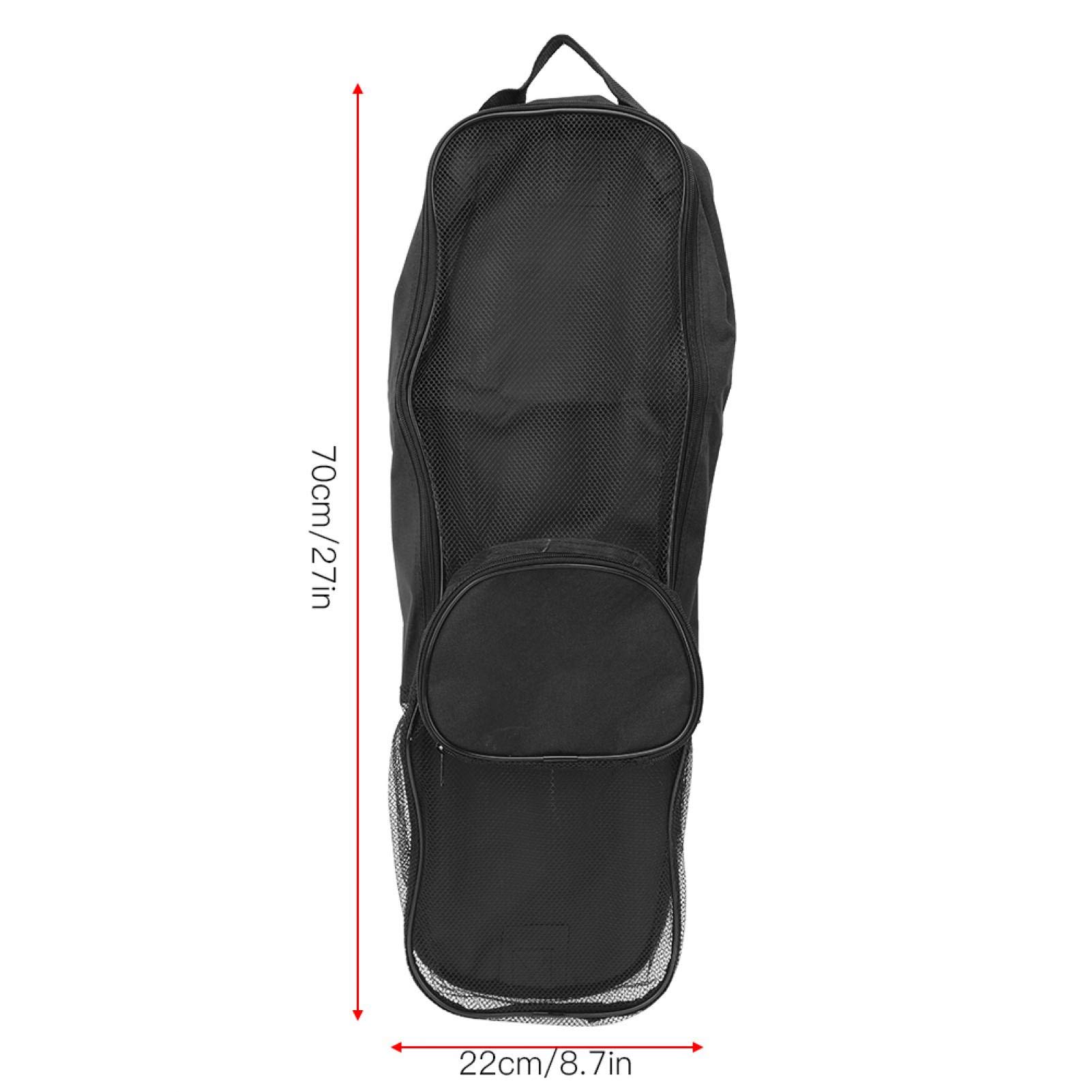 Kuuleyn borsa rete snorkeling zaino nylon nero 70 cm con zip