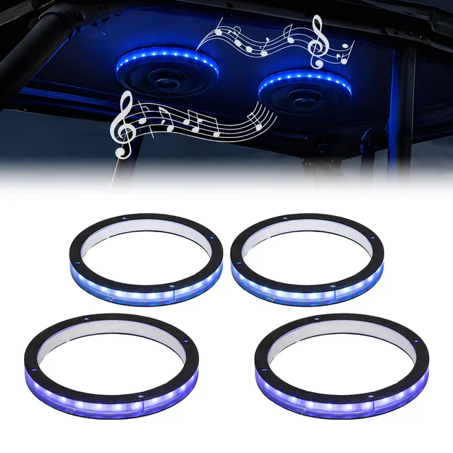KEMIMOTO Dreamcolor Anelli LED Altoparlanti 6,5" 4 Pezzi