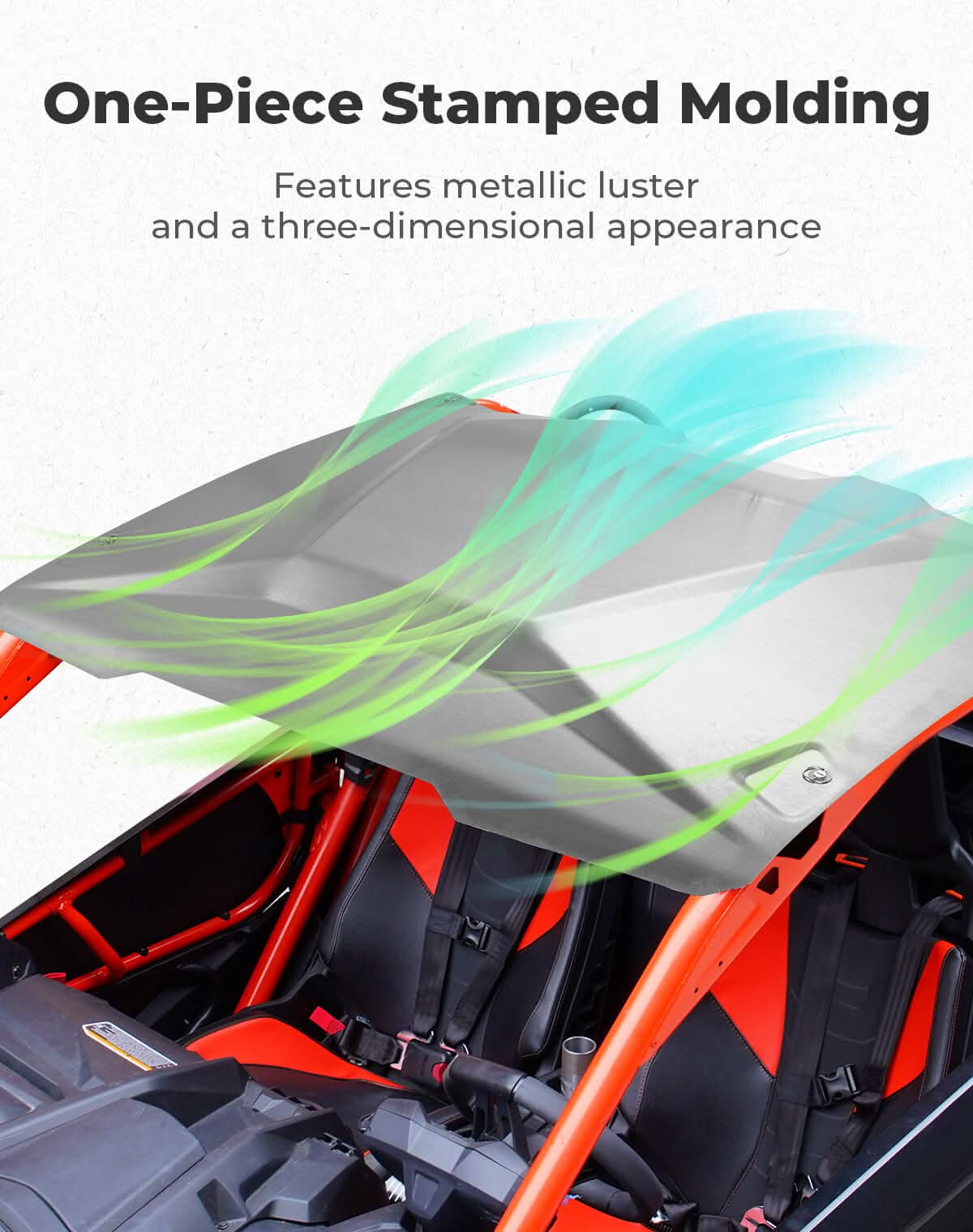 Kemimoto Maverick X3 tetto in alluminio argento 2 mm