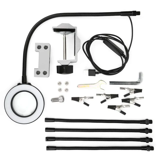 Kuuleyn Terza Mano Saldatura Lente LED 3X Morsetto