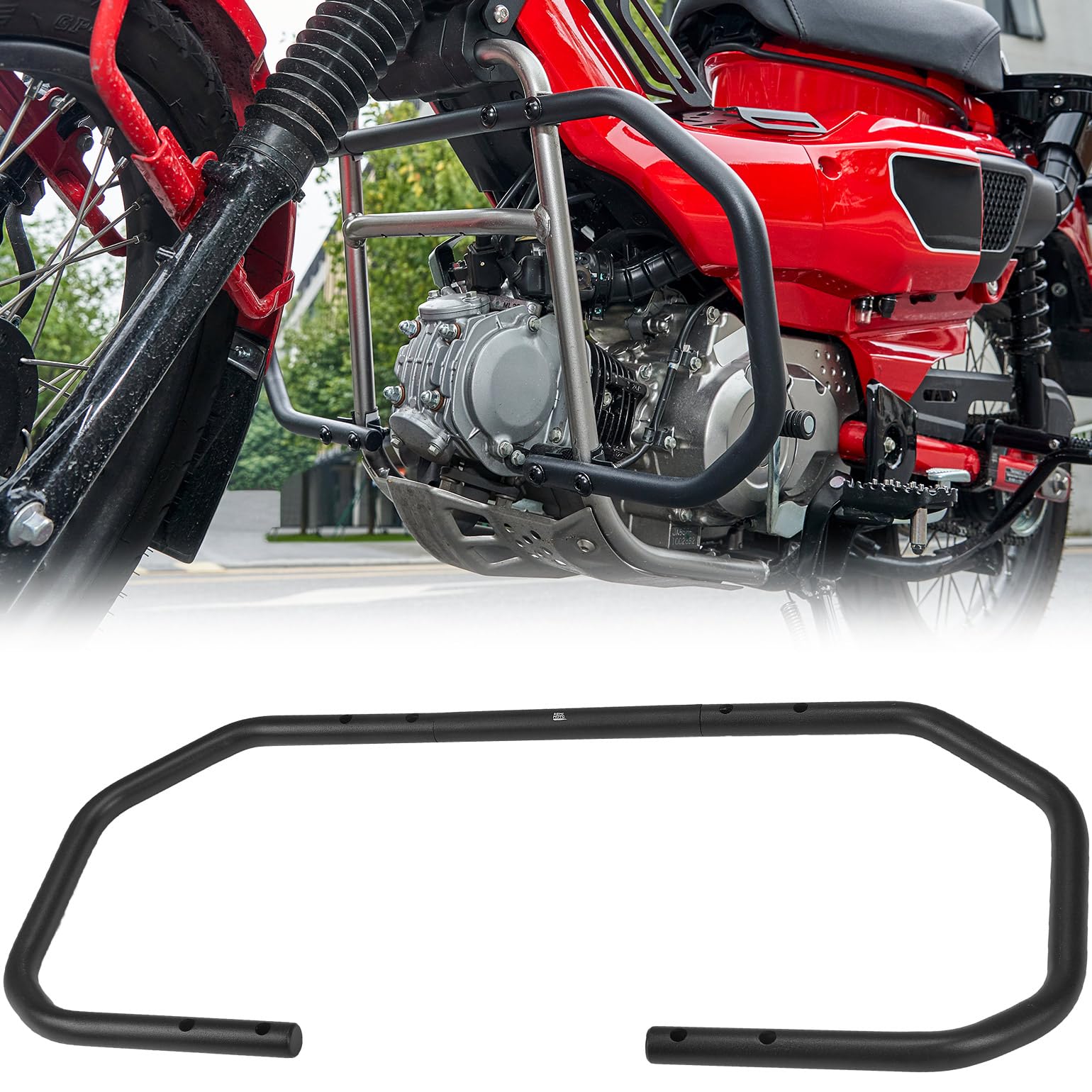Kemimoto CT125 Trail 125 paramotore crash bar acciaio nero