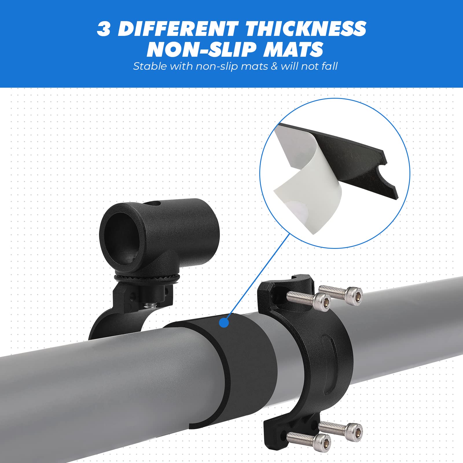 KEMIMOTO B1201-02601BK Supporto GoPro Roll Bar Alluminio