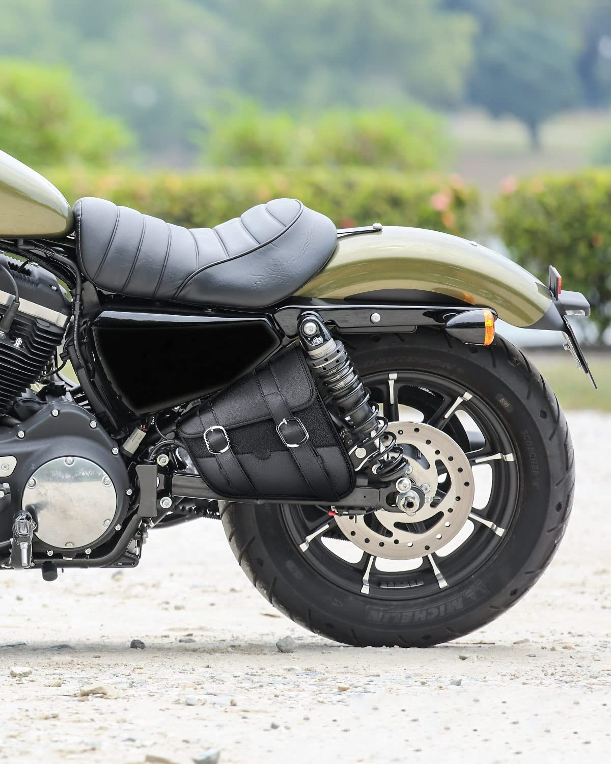 KEMIMOTO borsa forcellone Harley laterale rigida