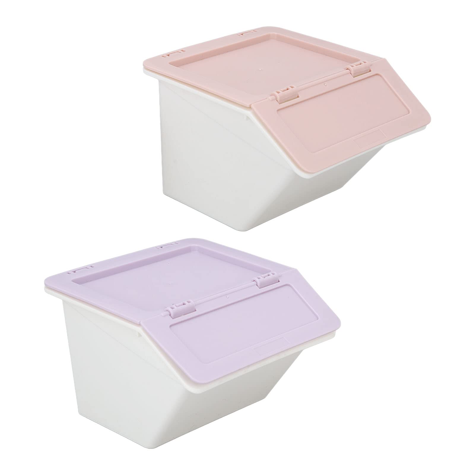 Kuuleyn Organizer Scrivania Plastica Rosa Viola 2 Pezzi