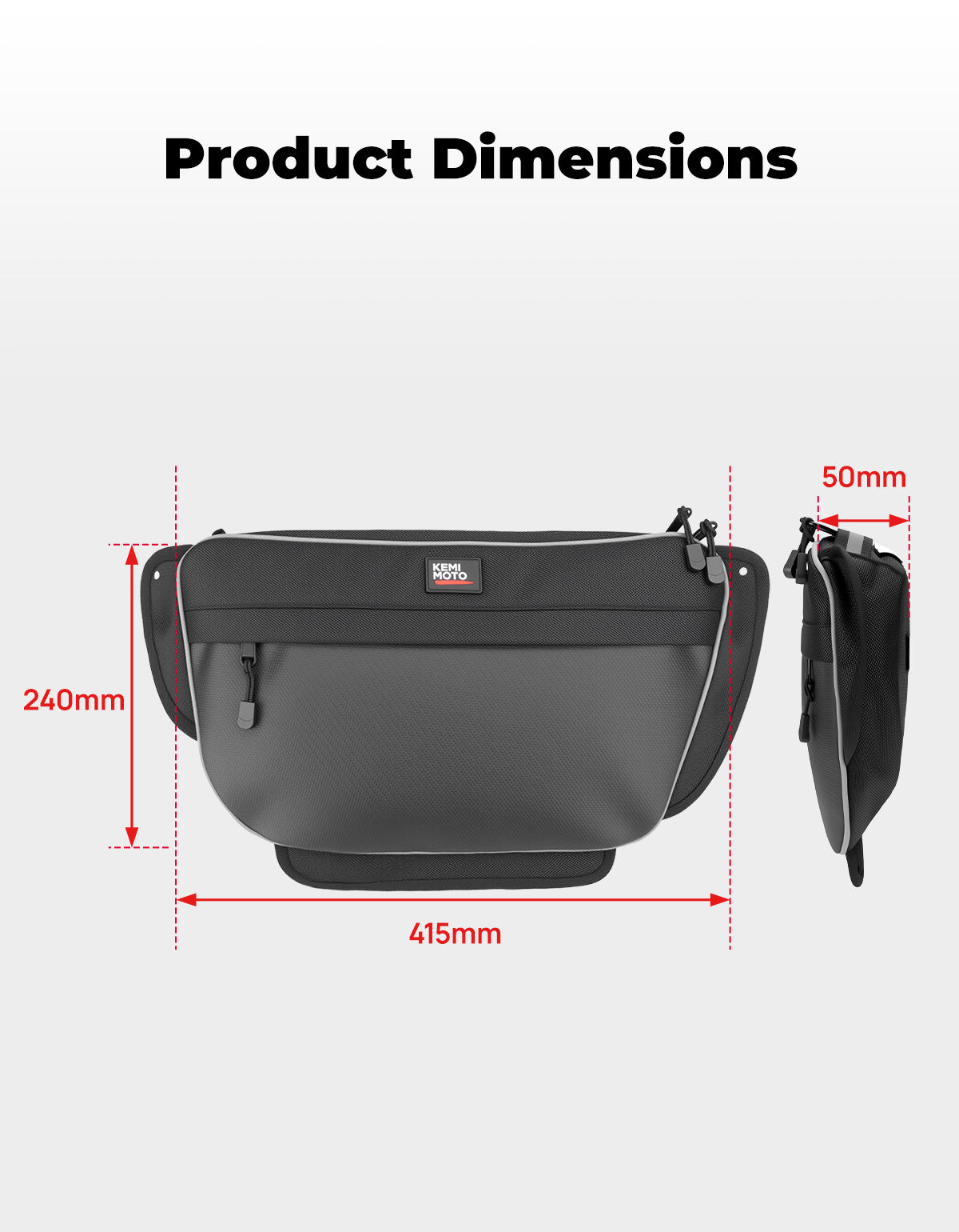 KEMIMOTO Borsa Porta 3.5L Yamaha Wolverine RMAX Antigraffio