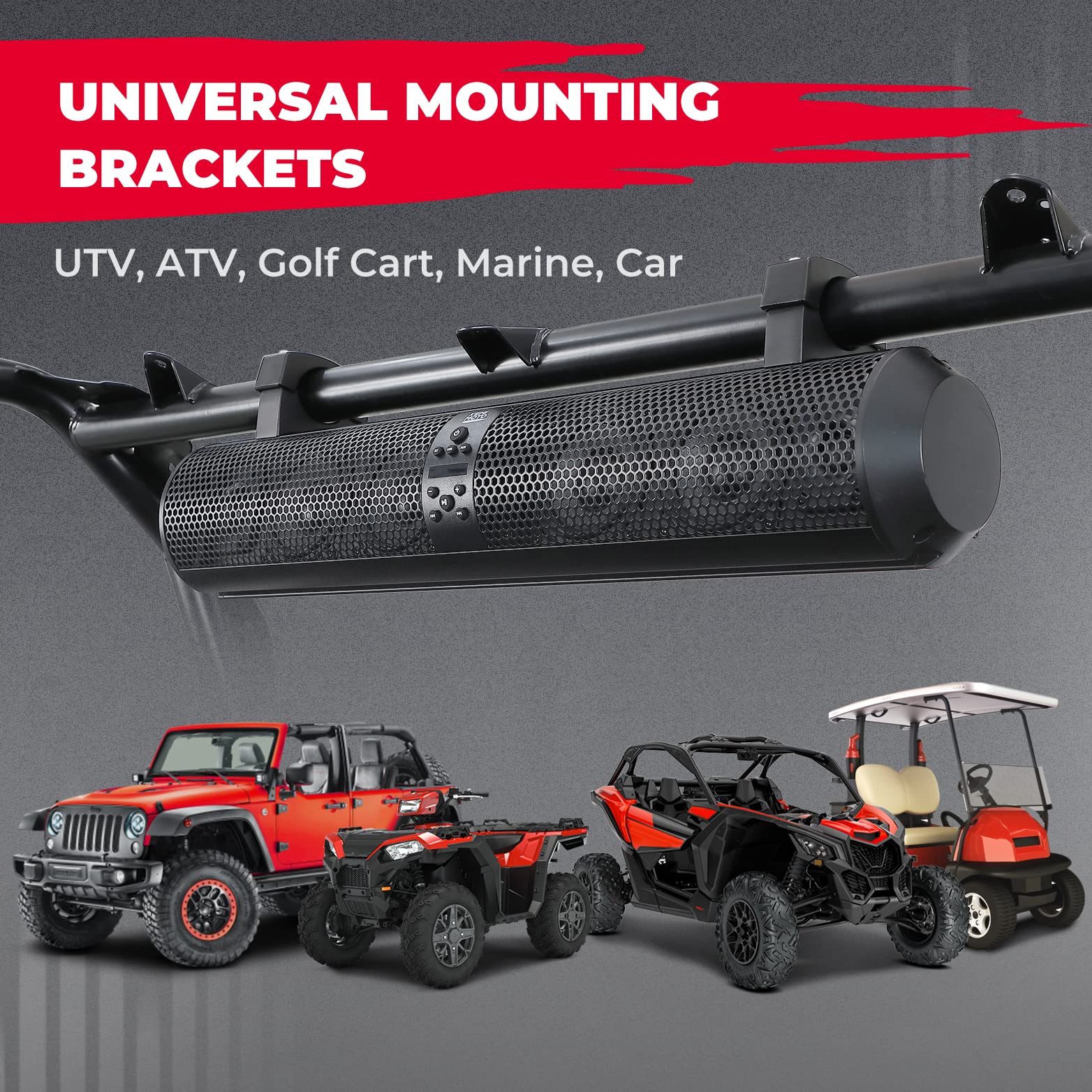 KEMIMOTO Sound Bar 28" 6 Altoparlanti Bluetooth per Golf Cart