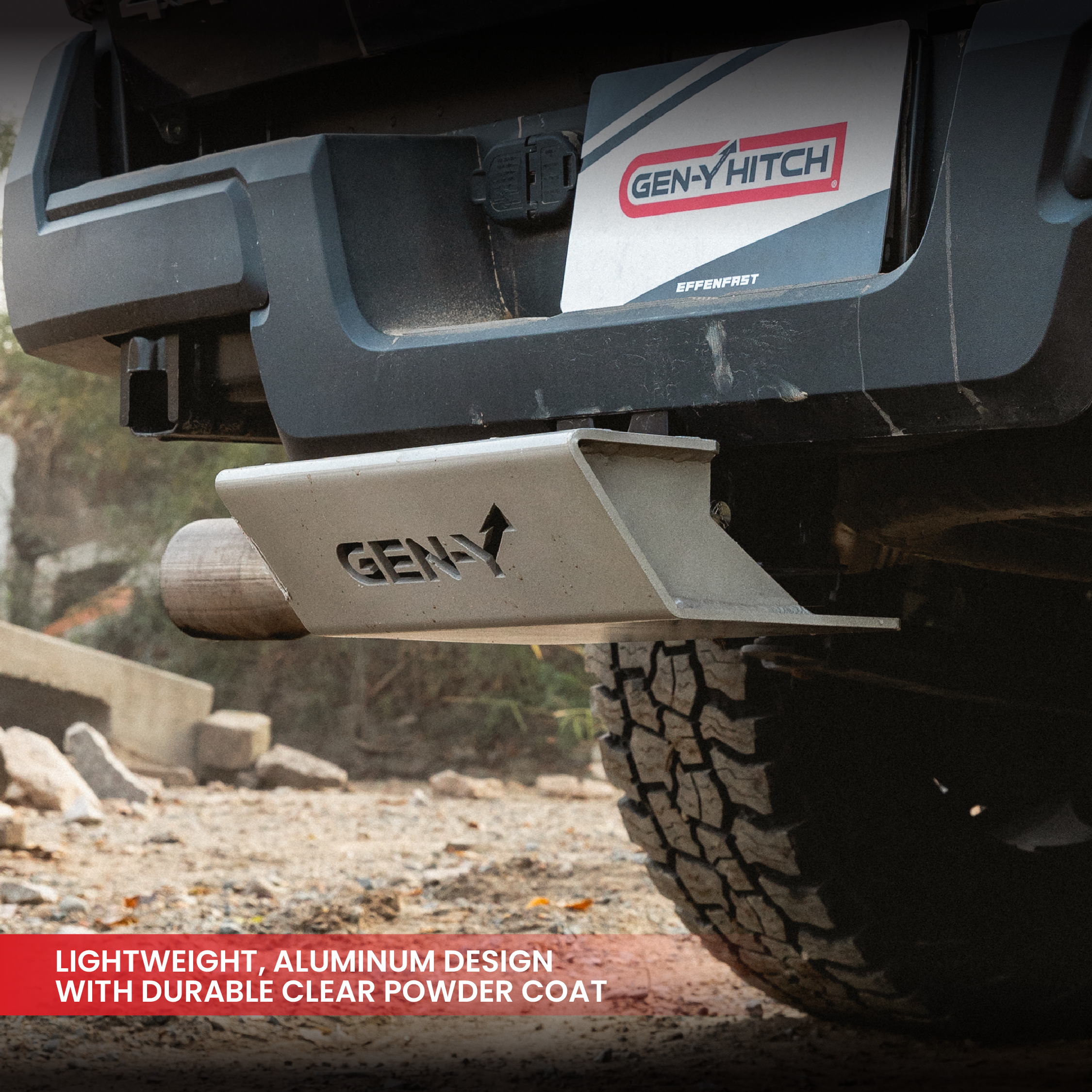 GEN-Y Hitch Skid Plate copertura gancio traino 2 pollici alluminio