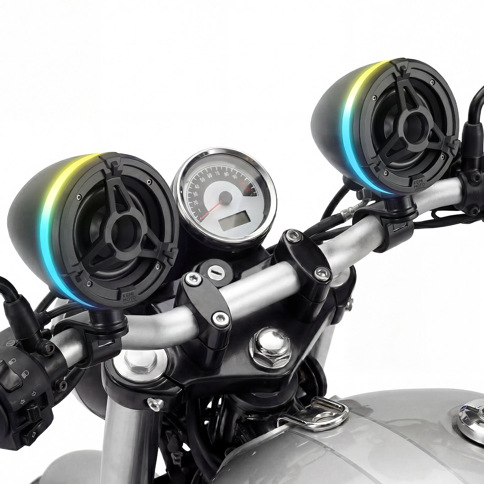 KEMIMOTO KMP3 cassa bluetooth moto manubrio RGB 50W