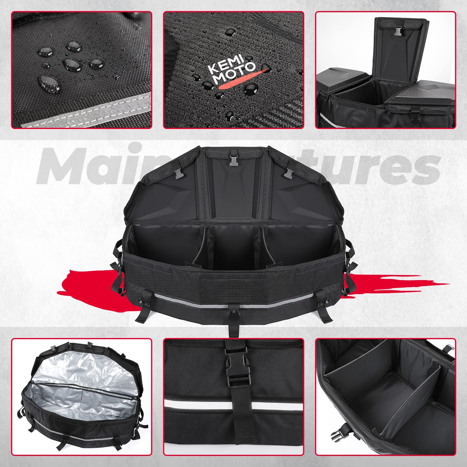 KEMIMOTO Borsa Posteriore Maverick X3 MAX Bauletto 60L