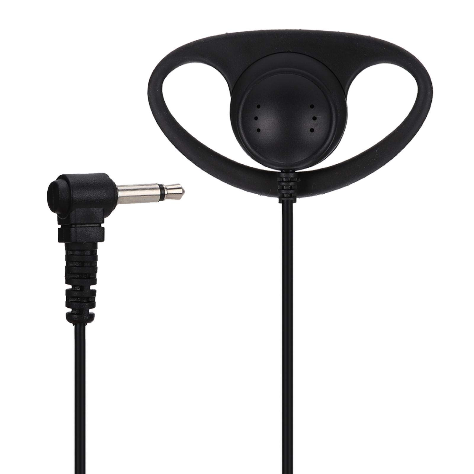 Kuuleyn Auricolare Forma D Radio Jack 3,5 mm 5 pz Nero
