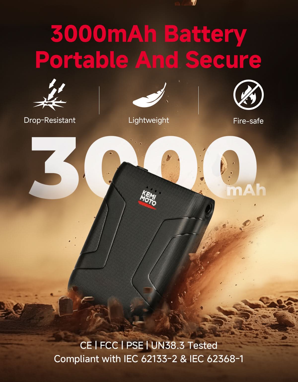 KEMIMOTO Mimetici guanti riscaldati touch taglia M 7.4V