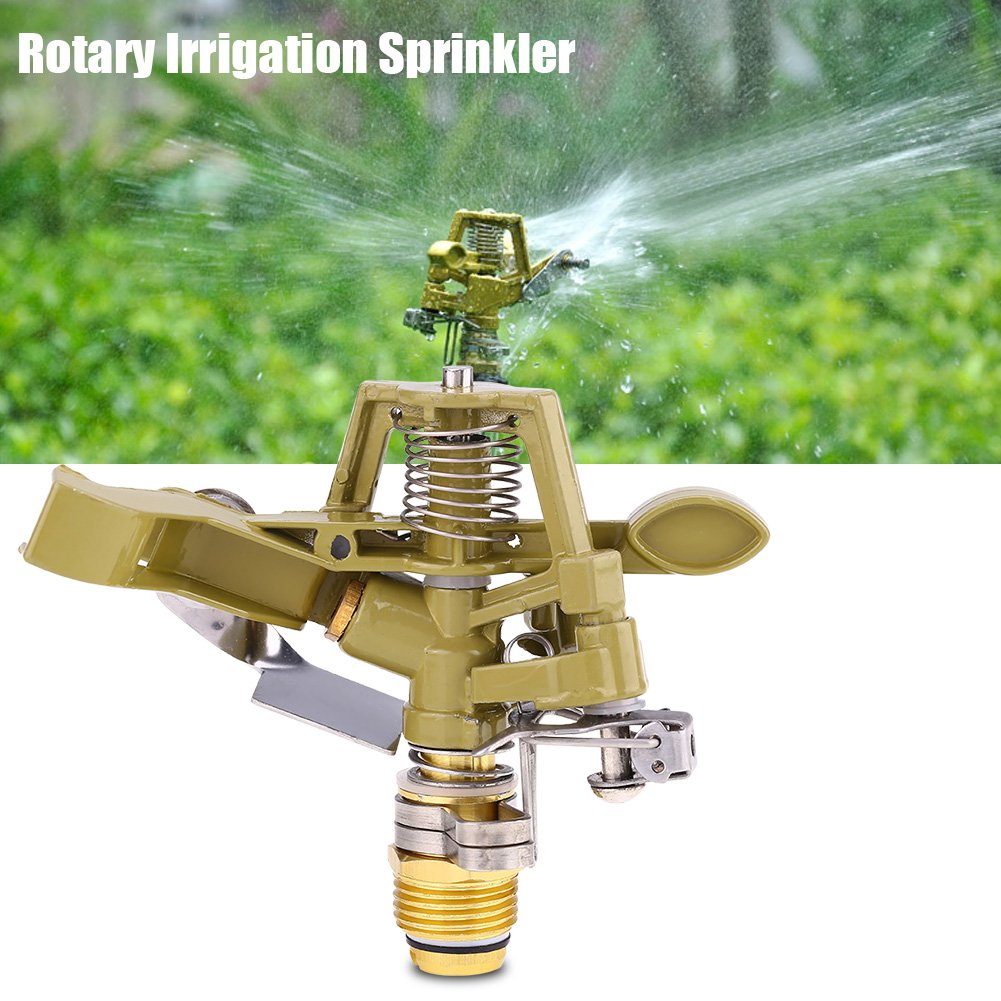 Kuuleyn Irrigatore Rotante Zinco 360° 1/2" Giardino 1 Pezzo