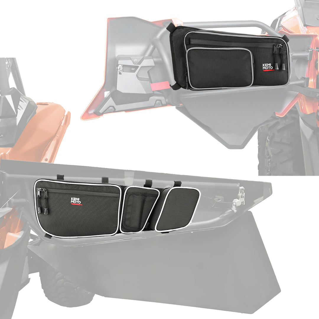 KEMIMOTO Maverick X3 Max Borse Porta Bordo Bianco 4pz
