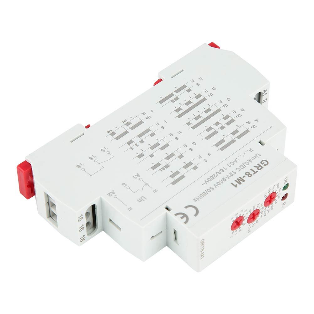 Kuuleyn GRT8-M1 Relè Temporizzatore 10 Funzioni Guida DIN