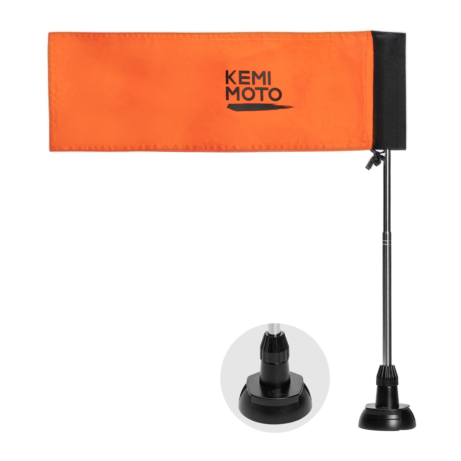 Kemimoto Bandiera kayak arancione con asta e borsa