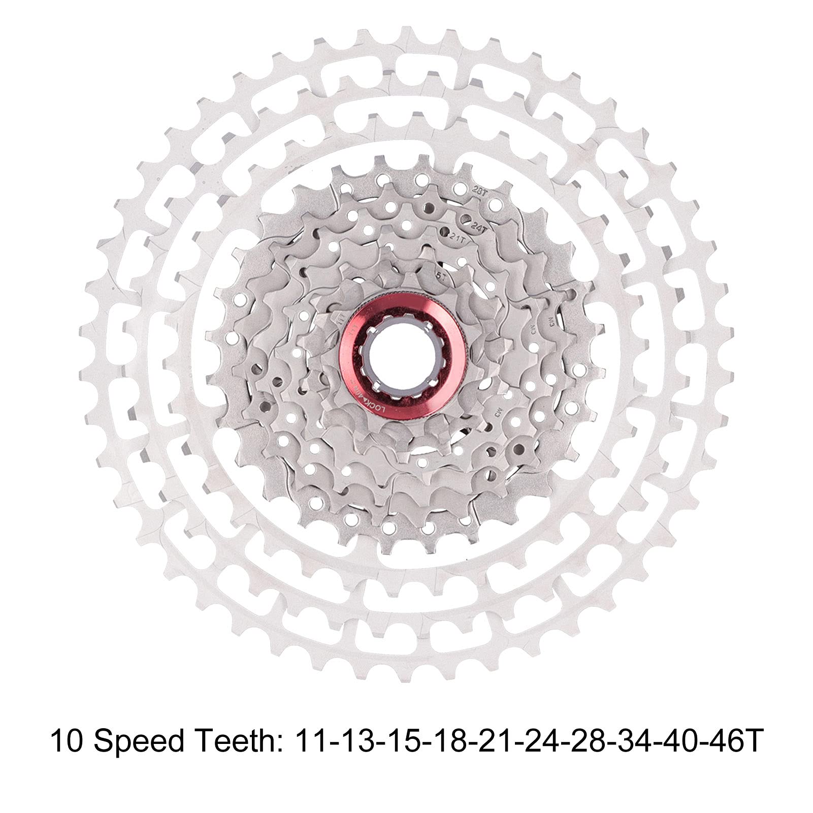 Hapivida Cassetta Bici 11-46T 10/11 Velocità Argento